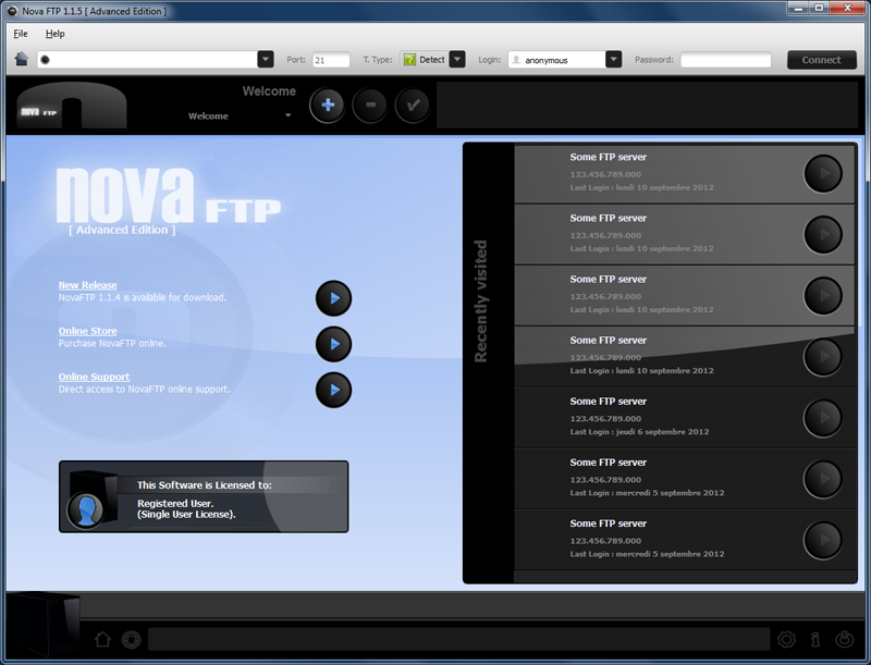NovaFTP for Mac OS X Screenshot